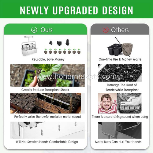 Hot sale Manual Soil Block Maker 8 Soil Blocker garden Soil Blocking Tool for Seed Stater Tray garden hand tools